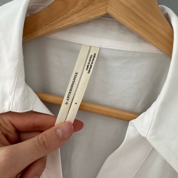 Anthropologie Somerset White Maxi Shirt Dress - Picture 3 of 5
